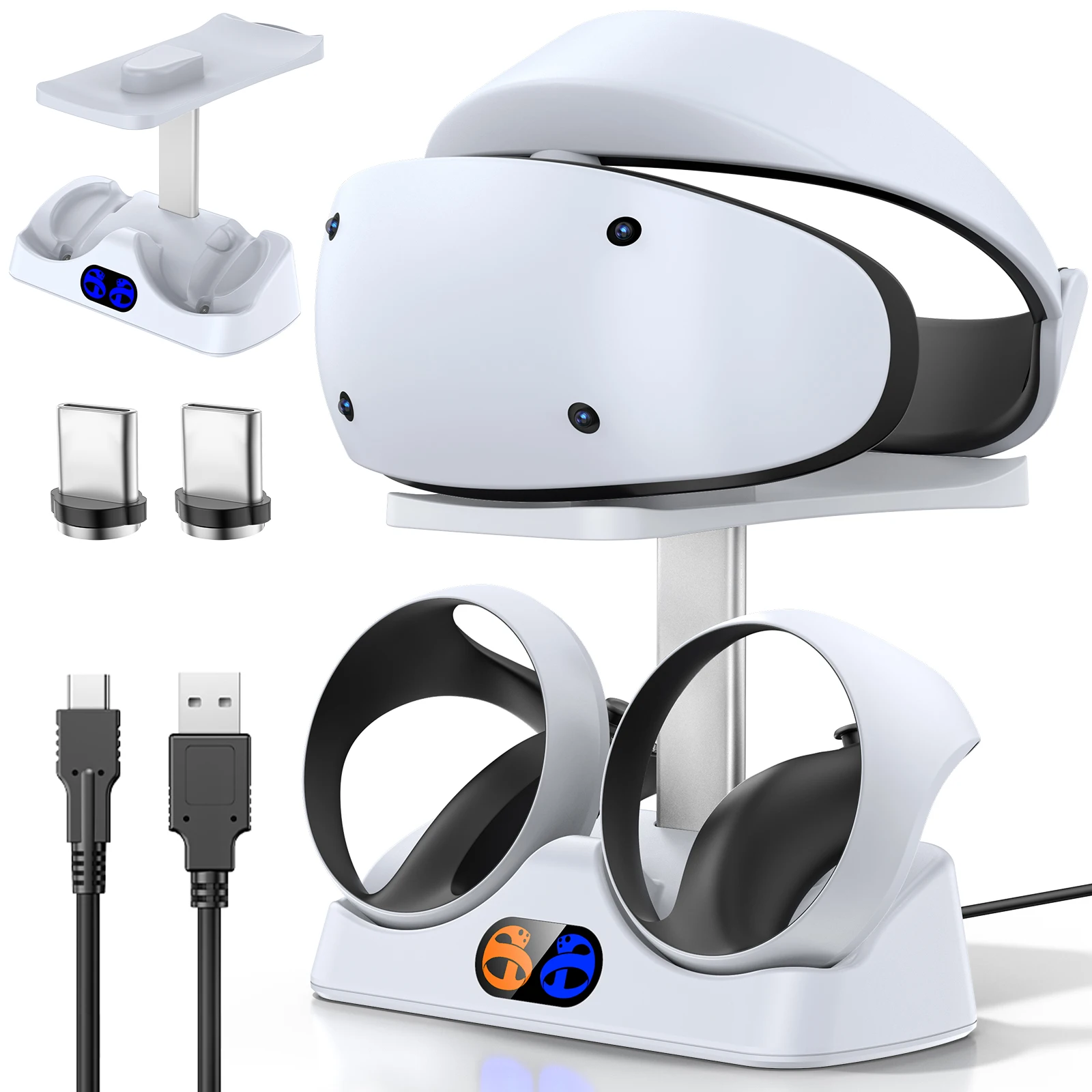 Controller Charging Stand - Controller-oplaaddock voor PS5 VR2-laadstation met VR-headsethouder