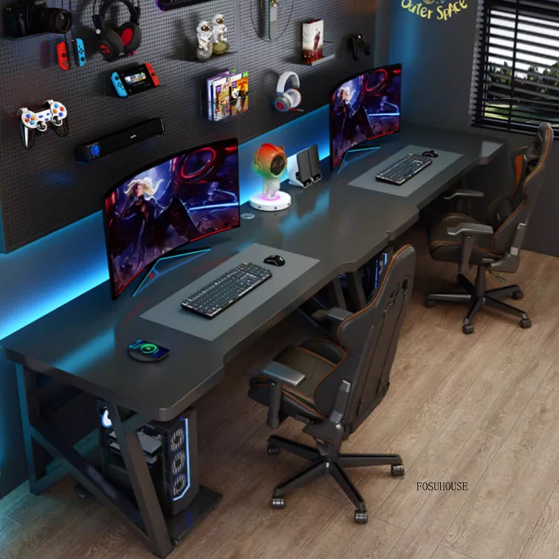 Esports Gaming School - Moderne dubbele computerbureaus Thuis Desktop E-sport