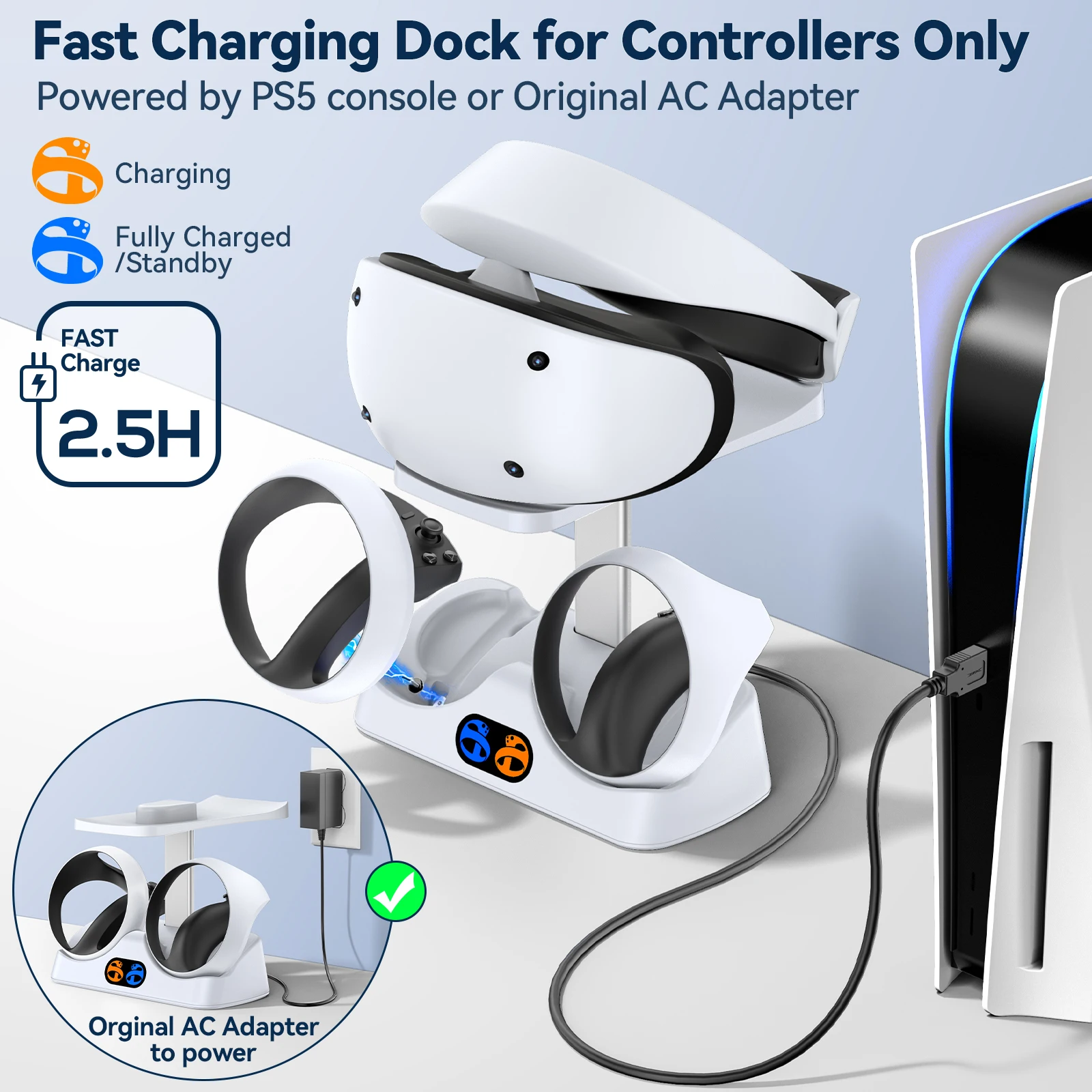 Controller-oplaaddock voor PS5 - Controller Charging Stand recensie en prijs
