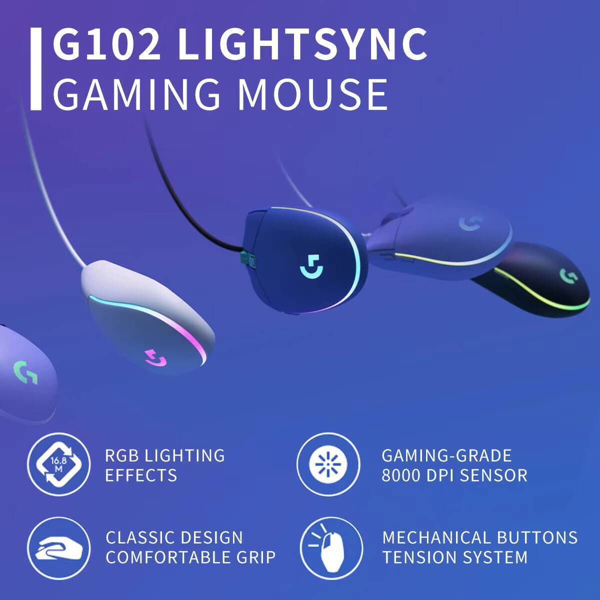 Logitech G102 Prodigy Gaming M - Esports Gaming Competition recensie en prijs