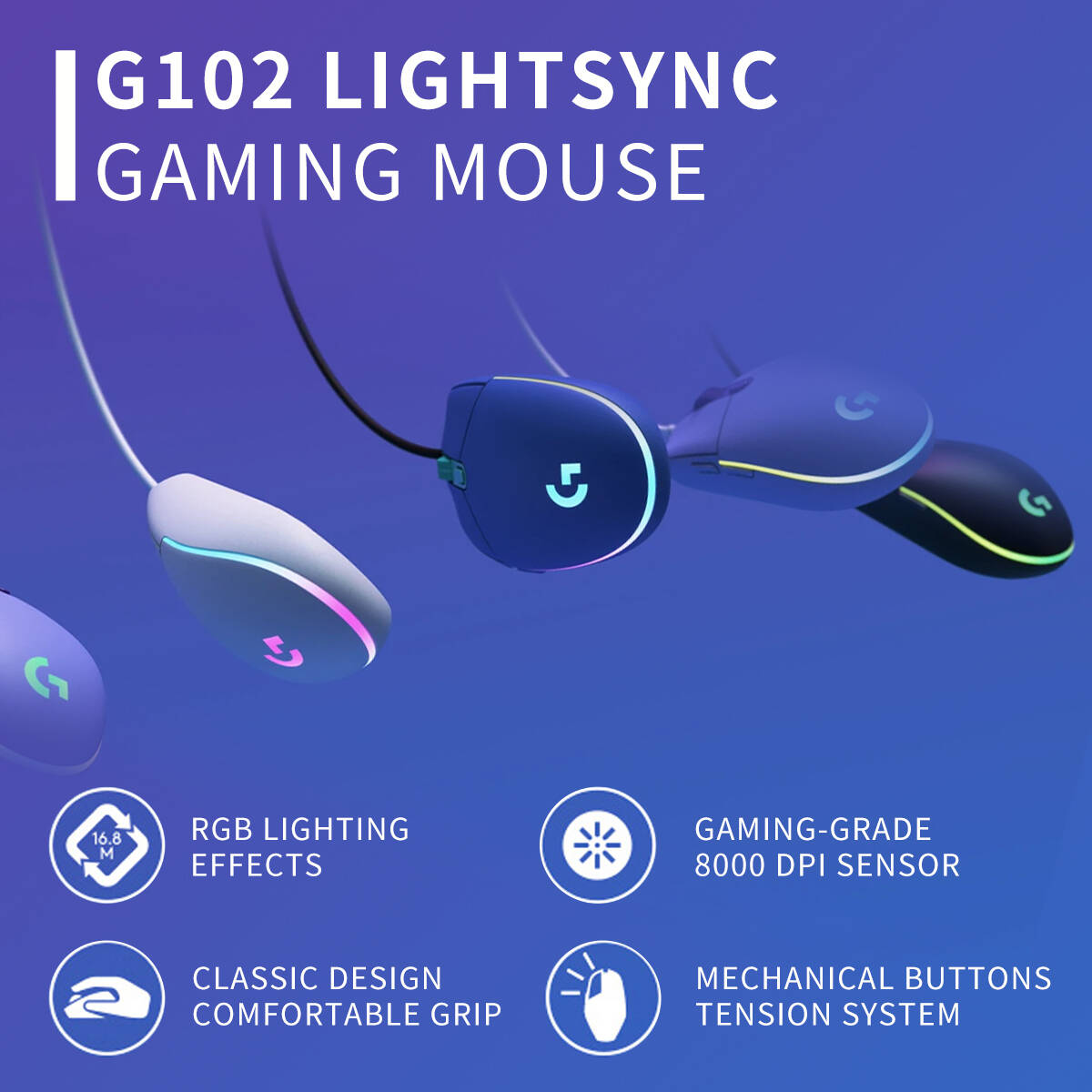 Logitech G102 Prodigy Gaming M - Esports Gaming Competition recensie en prijs