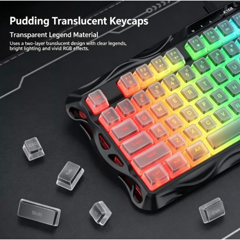 K168 87-toetsen bekabeld gamin - Esports Gaming Competition recensie en prijs